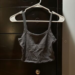 H&M Charcoal Gray Crop Tank Top